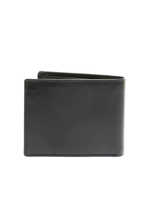 EMBOSSED LOGO Cartera de piel con monedero negro - Carteras Hombre