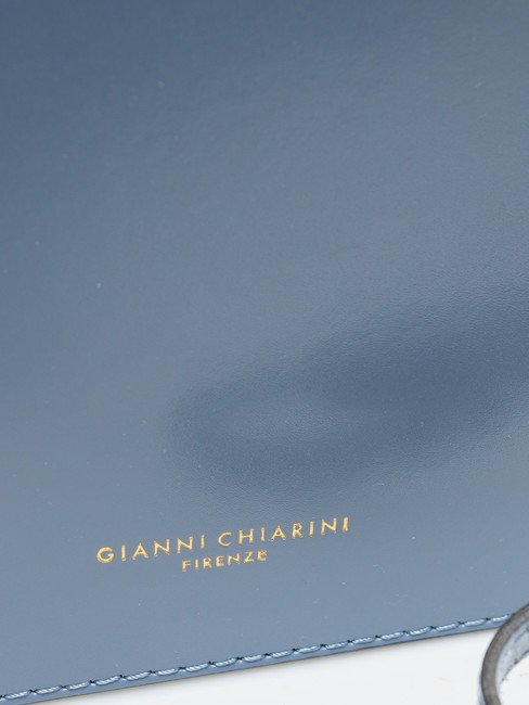 LOGO PRINT Bolso de hombro de piel cepillada ming azul - Bolsos Mujer