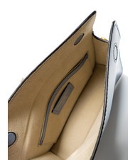 GIANNI CHIARINI LOGO PRINT Bolso de hombro de piel cepillada ming azul - Bolsos Mujer - 5