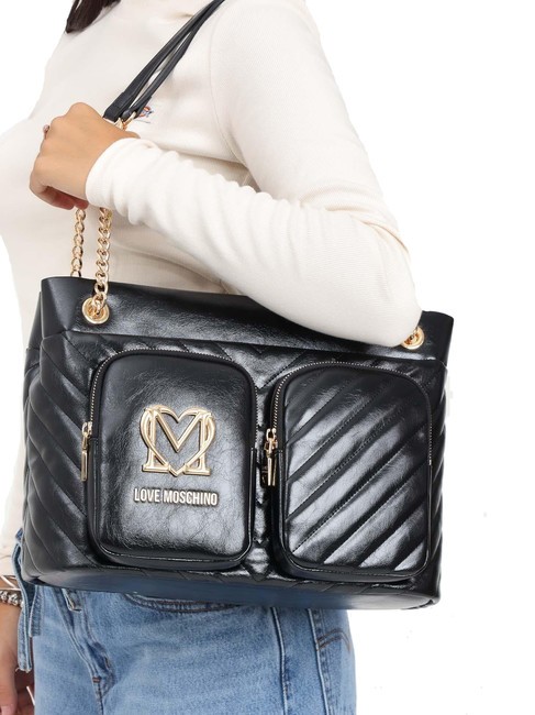 CITY POCKETS Bolsa de compras acolchada negro - Bolsos Mujer
