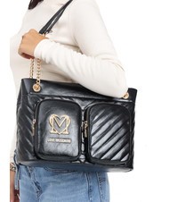LOVE MOSCHINO CITY POCKETS Bolsa de compras acolchada negro - Bolsos Mujer - 4