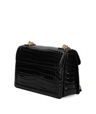 LOVE MOSCHINO CHAIN CROCO Bolso bandolera estampado negro - Bolsos Mujer - 2