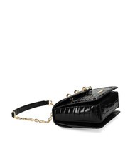 LOVE MOSCHINO CHAIN CROCO Bolso bandolera estampado negro - Bolsos Mujer - 5