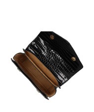 LOVE MOSCHINO CHAIN CROCO Bolso bandolera estampado negro - Bolsos Mujer - 6