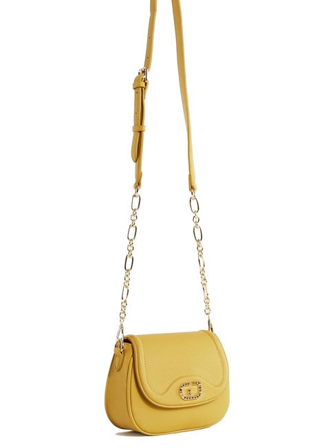 CLAUDIE Bolso bandolera con solapa amarillo - Bolsos Mujer