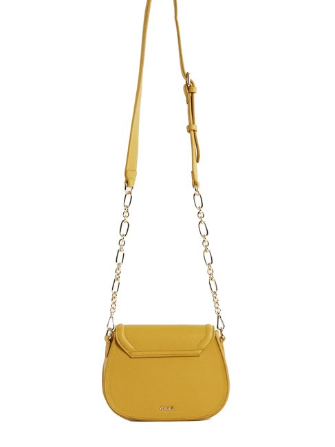 CLAUDIE Bolso bandolera con solapa amarillo - Bolsos Mujer