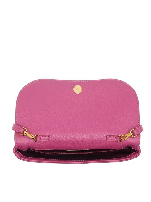 MAGIE Bolso peque&ntilde;o de piel con textura rosa pulpa - Bolsos Mujer