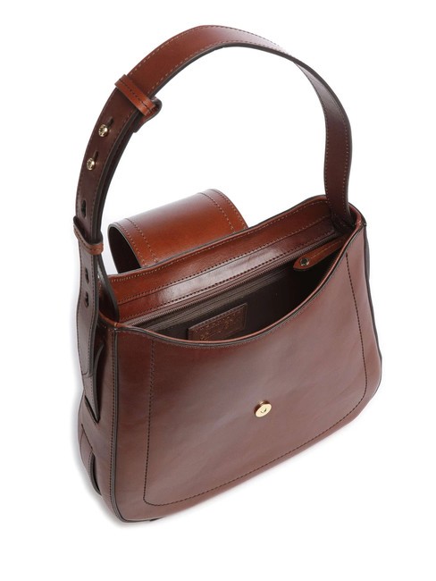 BENEDETTA  Bolso bandolera, en piel. BROWN - Bolsos Mujer