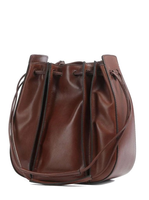 CAMILLA  Cubo de cuero BROWN - Bolsos Mujer