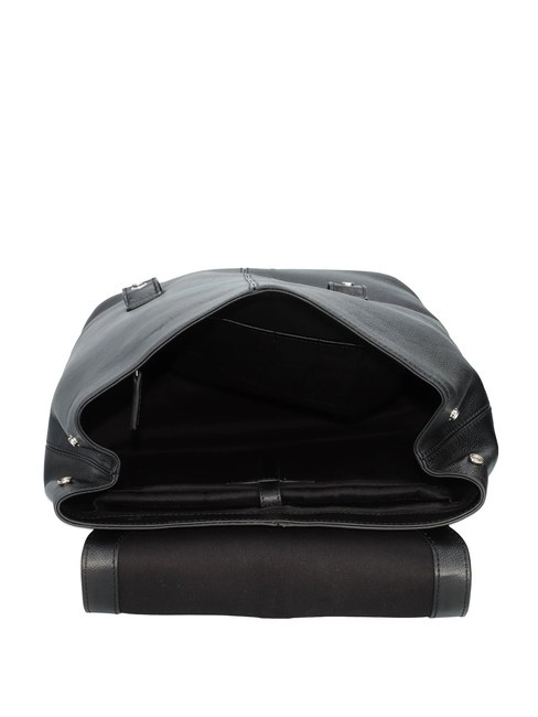 BIAGIO  Mochila para PC de 13", en cuero negro - Mochilas para portátil