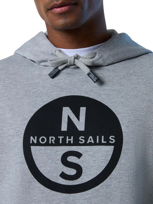 BASIC Sudadera con capucha y logo estampado mezcla gris - Sudaderas