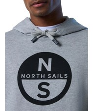 NORTH SAILS BASIC Sudadera con capucha y logo estampado mezcla gris - Sudaderas - 3