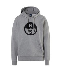 NORTH SAILS BASIC Sudadera con capucha y logo estampado mezcla gris - Sudaderas - 4