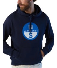 NORTH SAILS BASIC Sudadera con capucha y logo estampado Azul marino - Sudaderas - 3