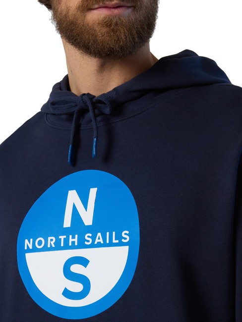 BASIC Sudadera con capucha y logo estampado Azul marino - Sudaderas