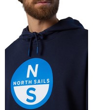 NORTH SAILS BASIC Sudadera con capucha y logo estampado Azul marino - Sudaderas - 4