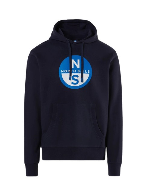 BASIC Sudadera con capucha y logo estampado Azul marino - Sudaderas