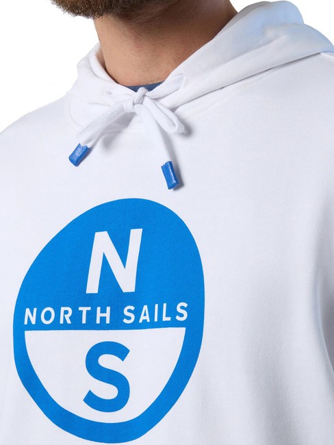 BASIC Sudadera con capucha y logo estampado blanco - Sudaderas