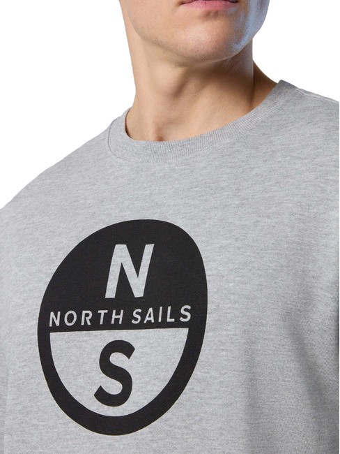 BASIC Sudadera de cuello redondo con logo estampado mezcla gris - Sudaderas