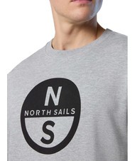 NORTH SAILS BASIC Sudadera de cuello redondo con logo estampado mezcla gris - Sudaderas - 3