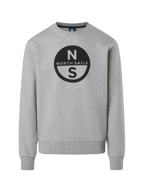 BASIC Sudadera de cuello redondo con logo estampado mezcla gris - Sudaderas