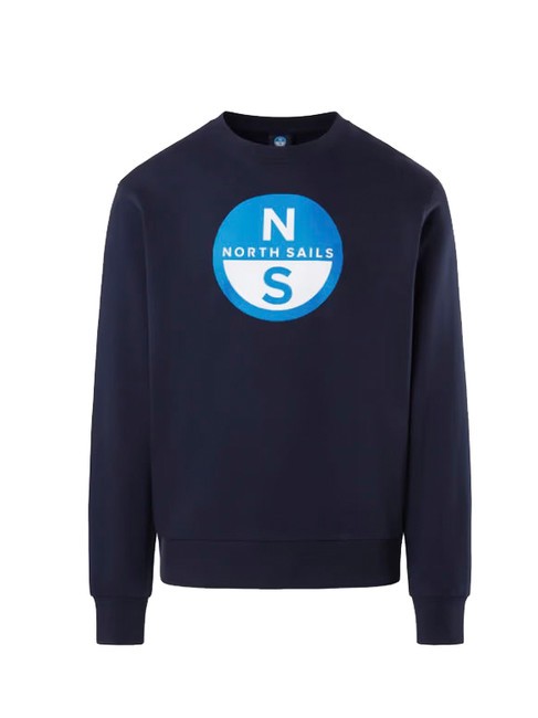 BASIC Sudadera de cuello redondo con logo estampado Azul marino - Sudaderas