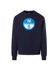 NORTH SAILS BASIC Sudadera de cuello redondo con logo estampado Azul marino - Sudaderas - 4