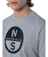 NORTH SAILS BASIC Camiseta de algodón con logo estampado mezcla gris - camiseta - 3