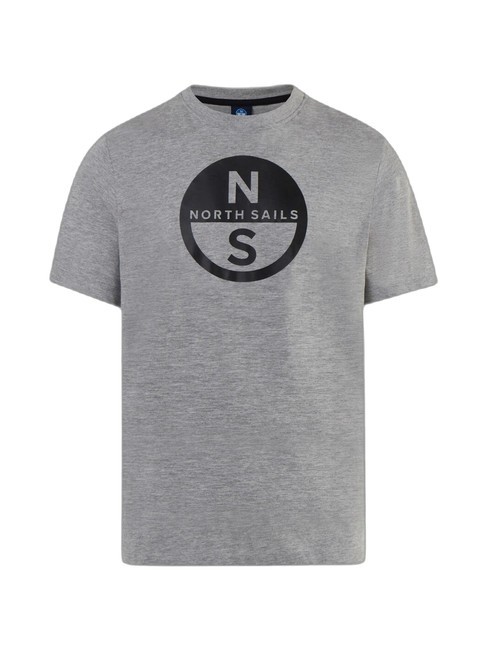 BASIC Camiseta de algodón con logo estampado mezcla gris - camiseta