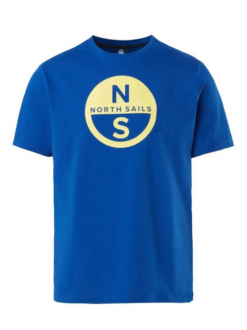 BASIC Camiseta de algod&oacute;n con logo estampado surf azul - camiseta