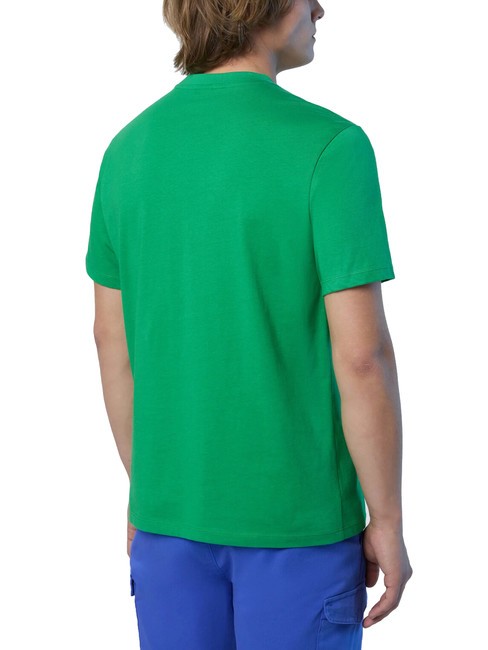 BASIC Camiseta de algodón con logo estampado abeja verde - camiseta