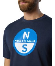 NORTH SAILS BASIC Camiseta de algodón con logo estampado Azul marino - camiseta - 3
