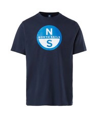 NORTH SAILS BASIC Camiseta de algodón con logo estampado Azul marino - camiseta - 4