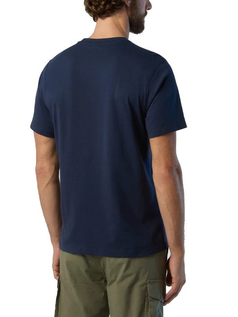 BASIC Camiseta de algod&oacute;n con logo estampado Azul marino - camiseta