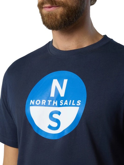 BASIC Camiseta de algod&oacute;n con logo estampado Azul marino - camiseta