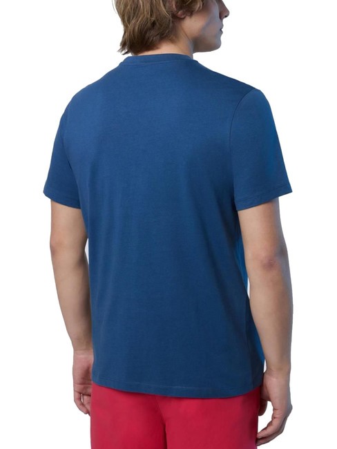 BASIC Camiseta de algodón con logo estampado Denim oscuro - camiseta