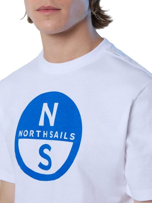 BASIC Camiseta de algodón con logo estampado blanco - camiseta