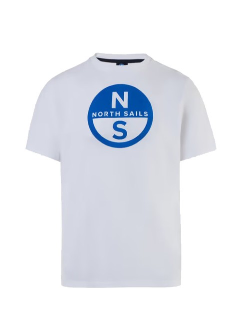 BASIC Camiseta de algodón con logo estampado blanco - camiseta