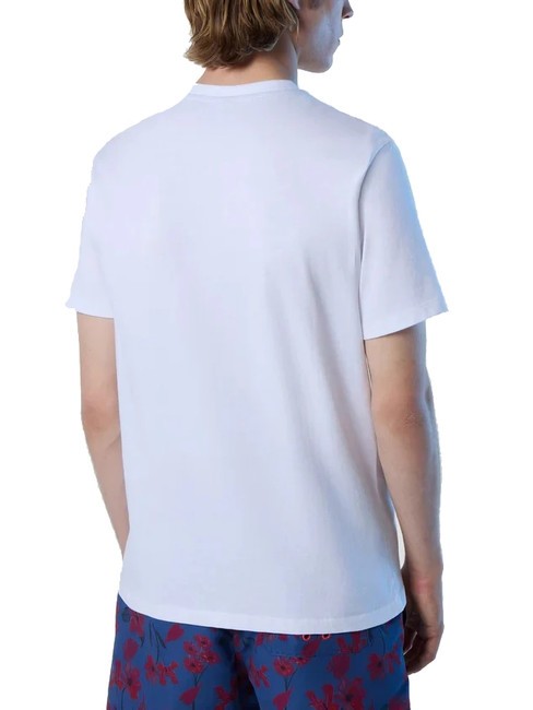 BASIC Camiseta de algodón con logo estampado blanco - camiseta