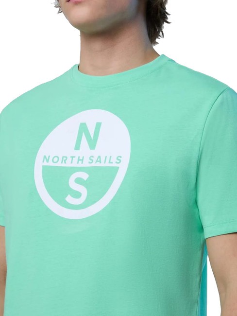 BASIC Camiseta de algodón con logo estampado brote de primavera - camiseta