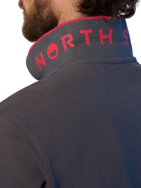 COLLAR STRIPED Polo de manga corta de algodón gris hierro - camisa polo