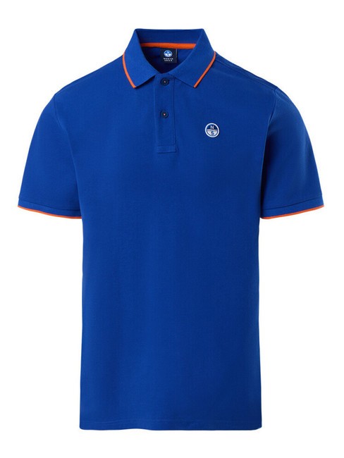 COLLAR STRIPED Polo de manga corta de algodón surf azul - camisa polo