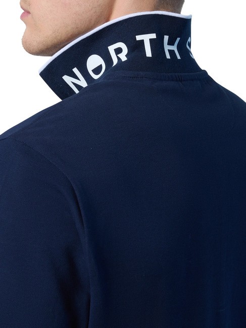 COLLAR STRIPED Polo de manga corta de algod&oacute;n Azul marino - camisa polo