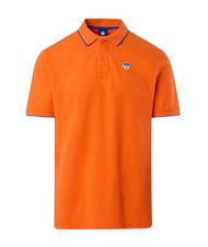 NORTH SAILS COLLAR STRIPED Polo de manga corta de algod&oacute;n naranja llama - camisa polo - 6
