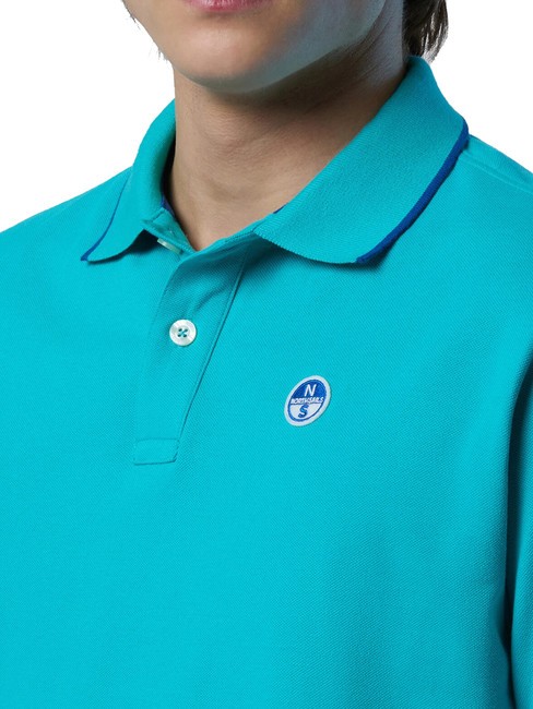 COLLAR STRIPED Polo de manga corta de algod&oacute;n cer&aacute;mico - camisa polo