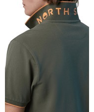 NORTH SAILS COLLAR STRIPED Polo de manga corta de algodón aceitunas polvorientas - camisa polo - 4