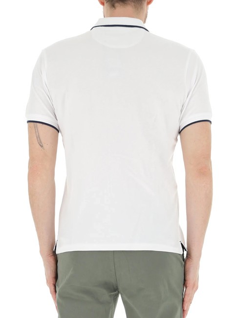 COLLAR STRIPED Polo de manga corta de algod&oacute;n blanco - camisa polo