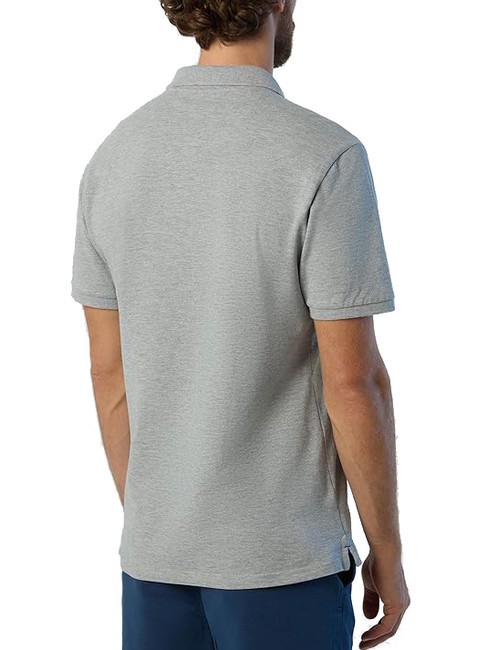 BASIC Polo de manga corta de algodón mezcla gris - camisa polo