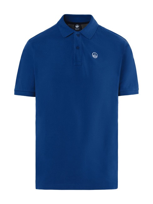 BASIC Polo de manga corta de algodón océano azul - camisa polo