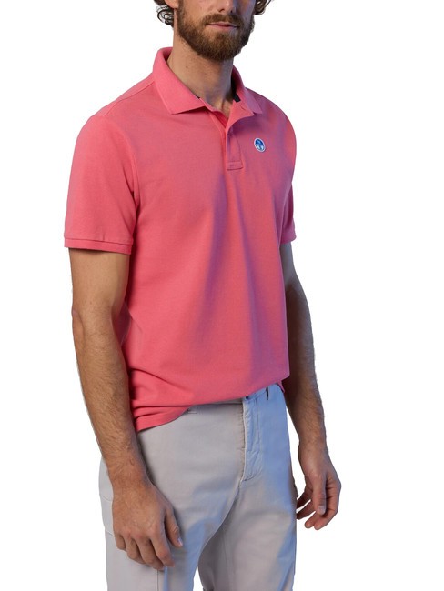 BASIC Polo de manga corta de algodón coral calipso - camisa polo